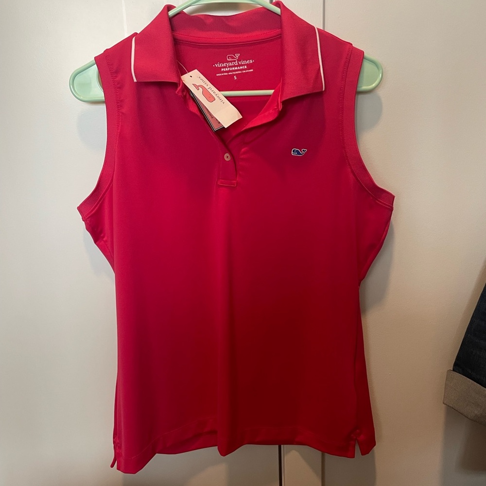 NWT Vineyard Vines Performance Sleeveless Solid Jersey Polo